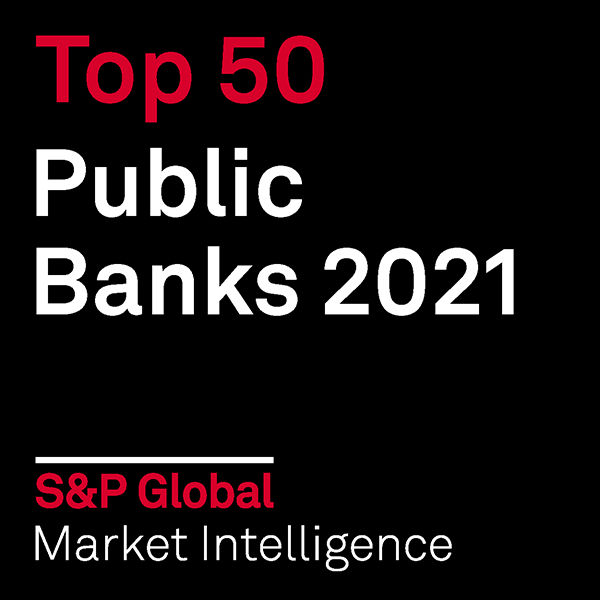 Top 50 Public Banks 2021 S&P Global Market Intelligence logo
