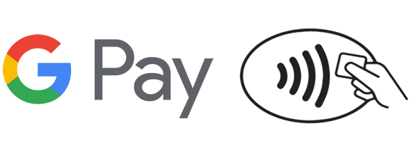 Google Pay icon and wireless payment icon