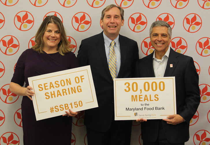 The President and CEO of the Maryland Food Bank, Carmen Del Guercio, and Amy Chase, Director of Corporate Relations, were on site to accept the special Season of Sharing donation. Season of Sharing #SSB150. 30,000 meals.