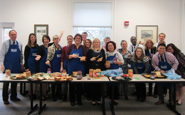 Season Of Sharing Sandy Spring Bank Employees Make PB&Js for Our Daily Bread