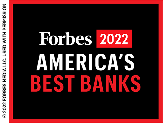 Forbes 2022 America's Best Banks (c) 2022 Forbes Media LLC. Used with Permission